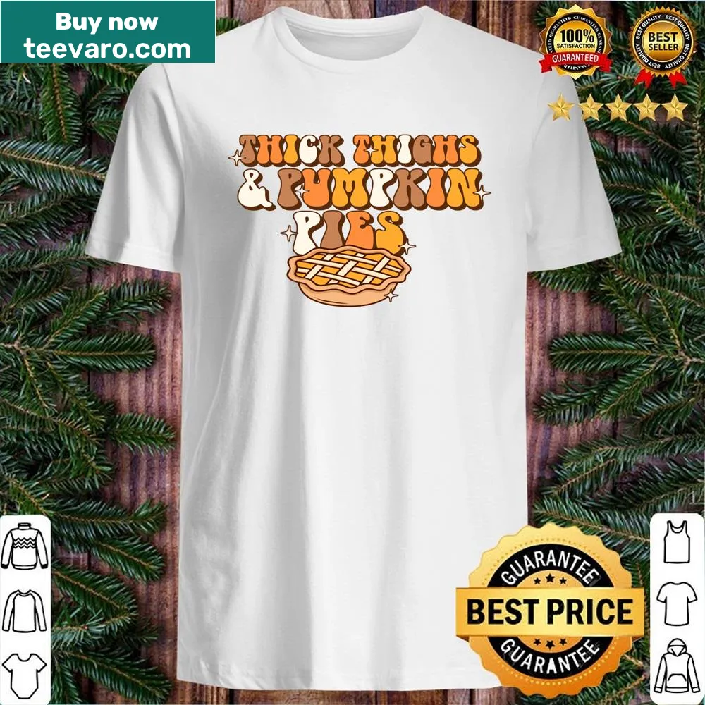 Whimsical Vintage Pumpkin Pies shirt featuring cheerful illustrations