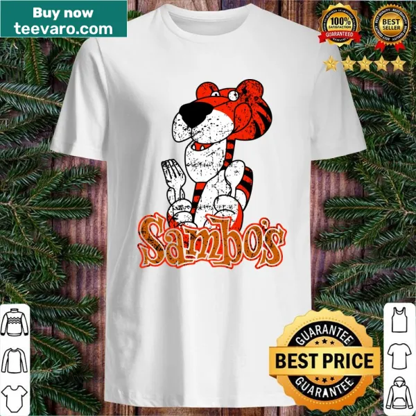 Vintage-style shirt featuring nostalgic Sambos diner design.