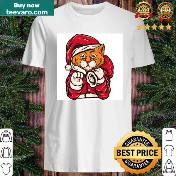Cute Christmas shirt featuring a cat illustration