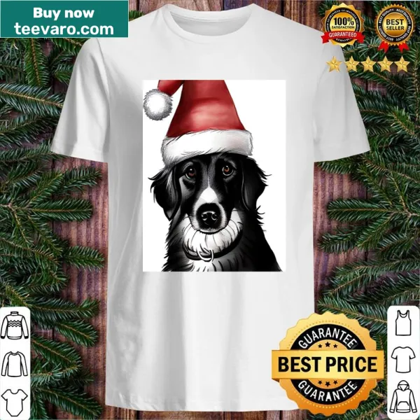 Festive Christmas Dog Portrait shirt featuring a joyful pup illustration