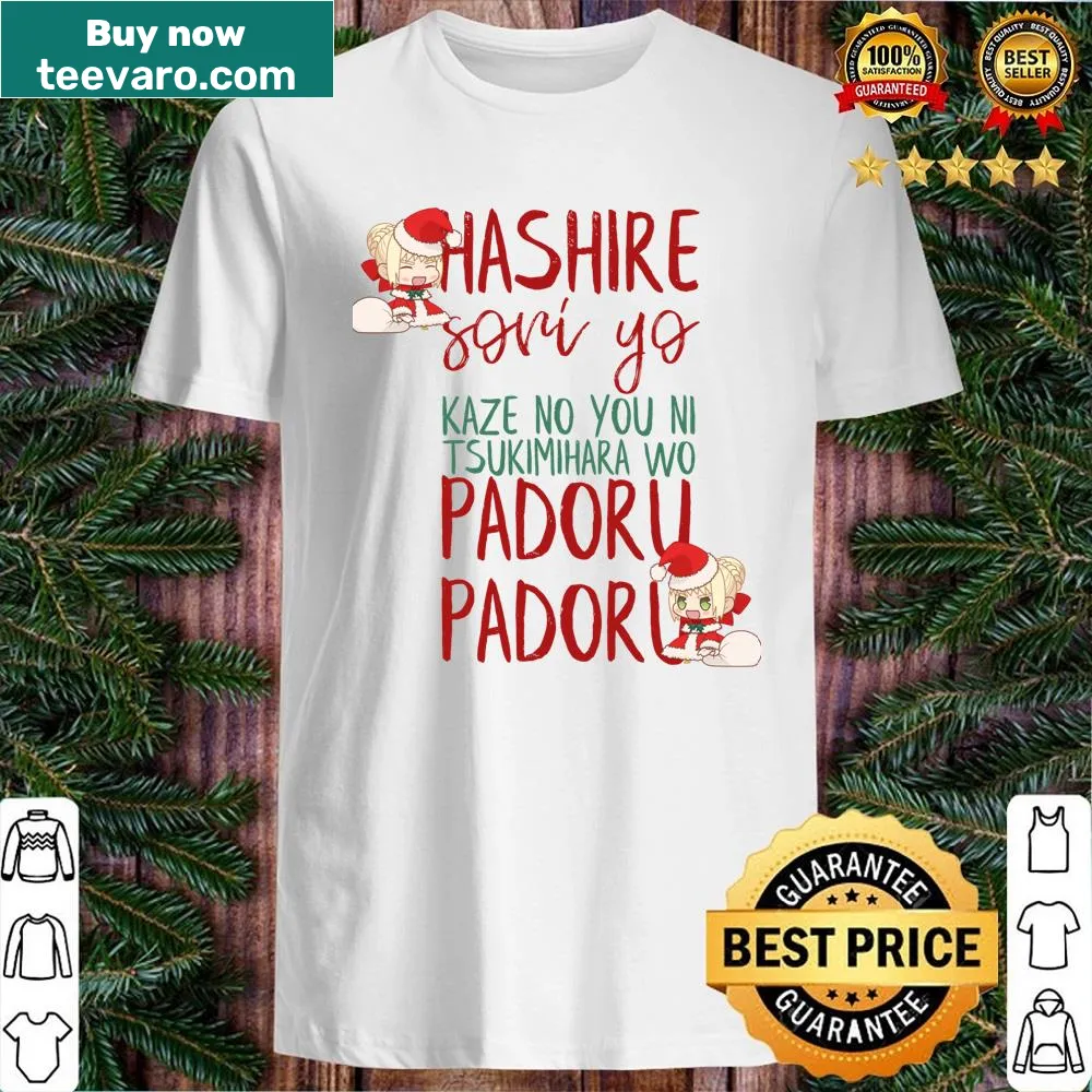 Chibi Santa Saber graphic from Fate Stay Night shirt
