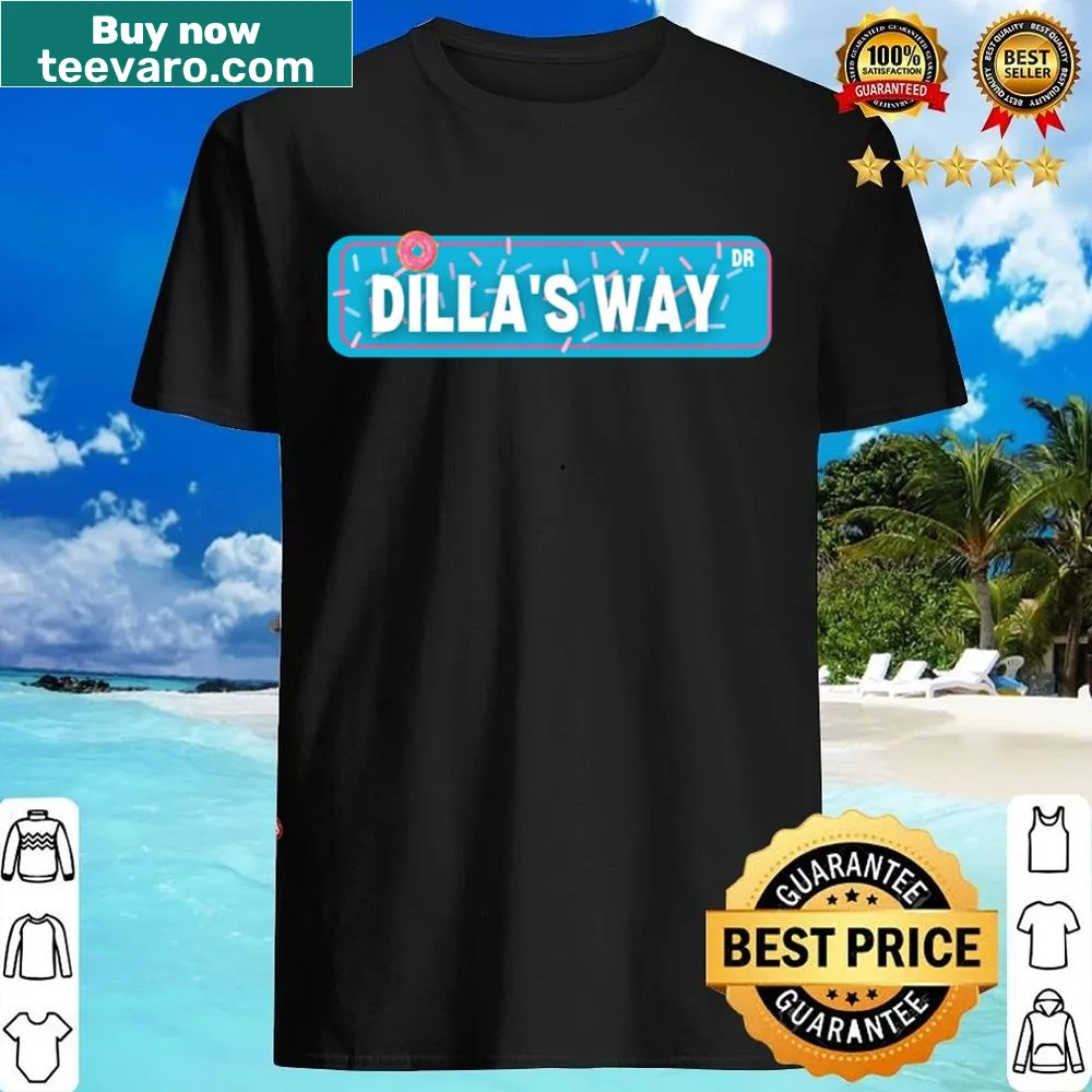 Dillas Way street sign graphic for Detroit hip hop shirt