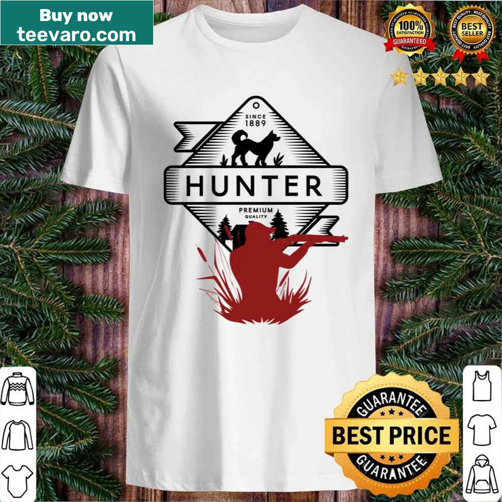 Bold Hunter shirt with a graphic celebrating hunting