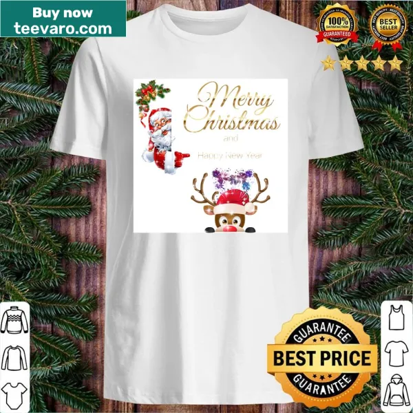 Typography design saying 'Merry Christmas And Happy New Year'