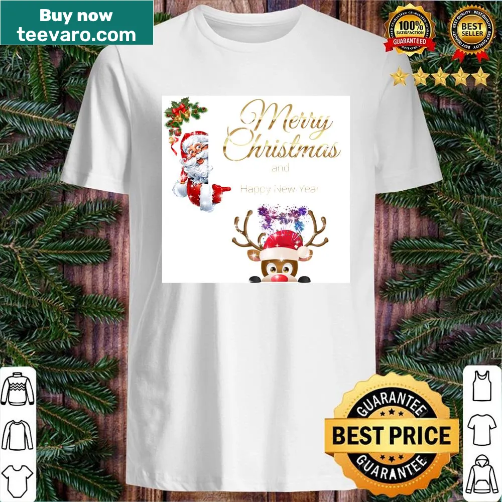 Typography design saying 'Merry Christmas And Happy New Year'