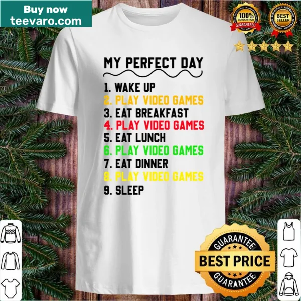 Funny gamer shirt featuring a humorous video games slogan