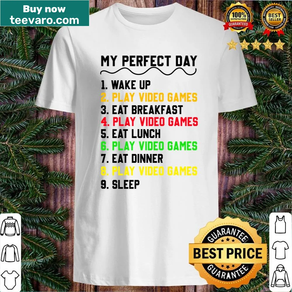 Funny gamer shirt featuring a humorous video games slogan
