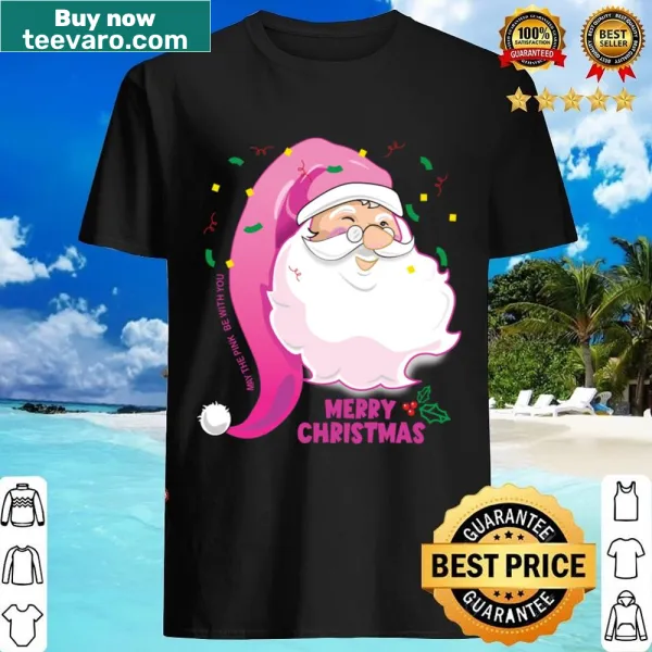 Cute Christmas shirt featuring a playful Santa illustration