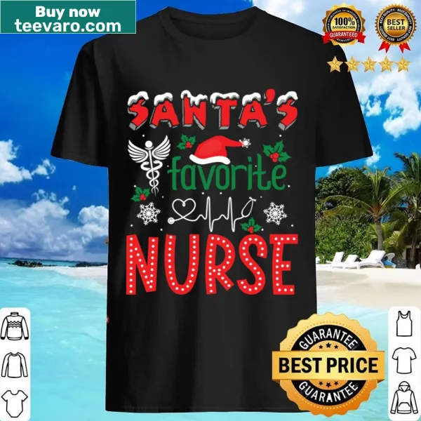 Festive shirt for Santa's favorite nurse with holiday design