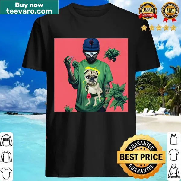 Playful shirt featuring the phrase Thug and a Pug in bold text