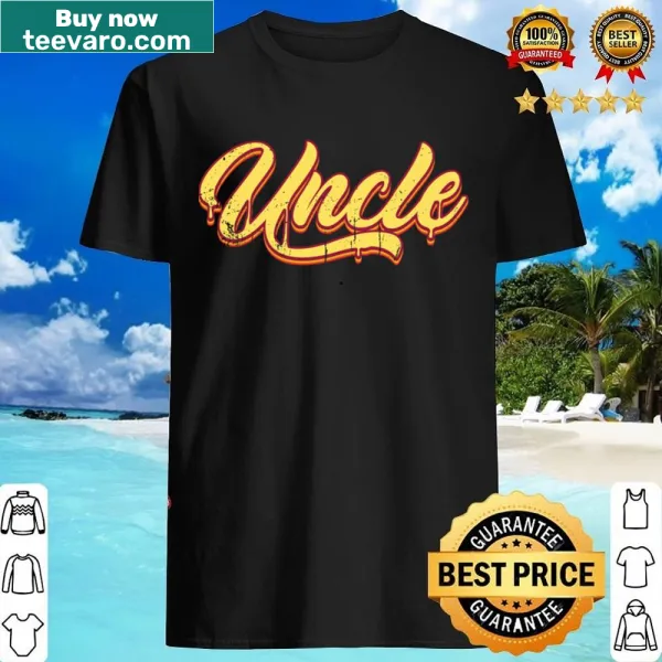 Vintage-style shirt with nostalgic 'Uncle' drip text