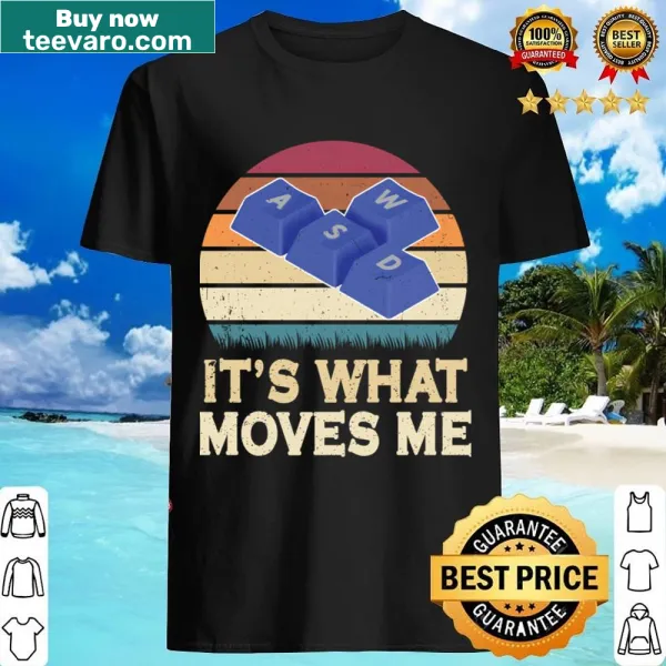 Funny shirt featuring WASD keyboard keys and playful text