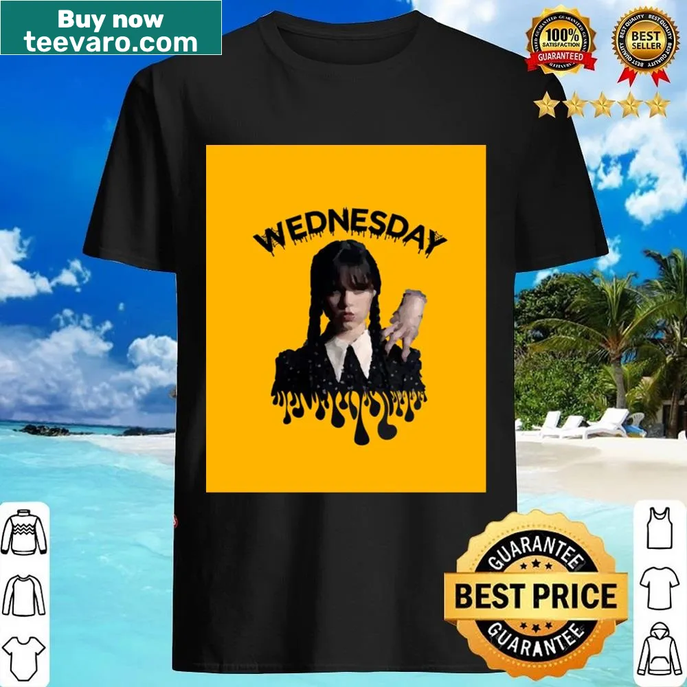 Whimsical graphic shirt featuring 'Wednesdayswednesday' text