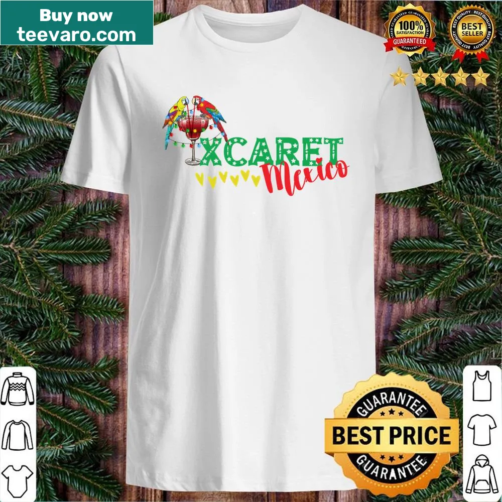 Illustrated parrot and bird design on a Christmas shirt