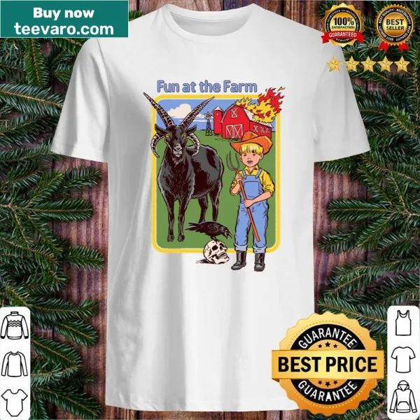 Fun farm-themed shirt with playful animals