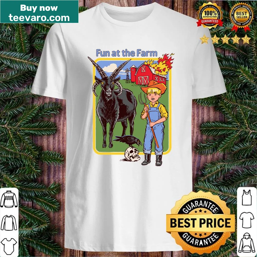 Fun farm-themed shirt with playful animals