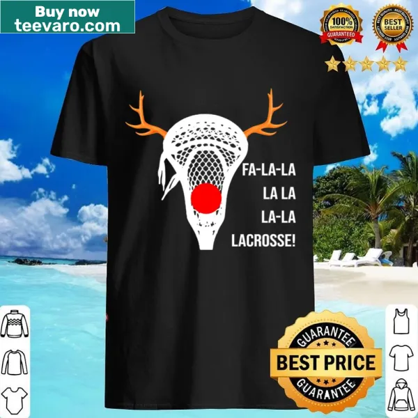 Funny lacrosse themed Christmas graphic shirt