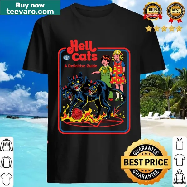 Illustration shirt featuring playful cats graphic