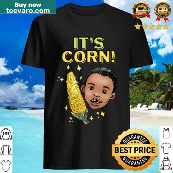 Playful shirt with 'It's Corn!' text design