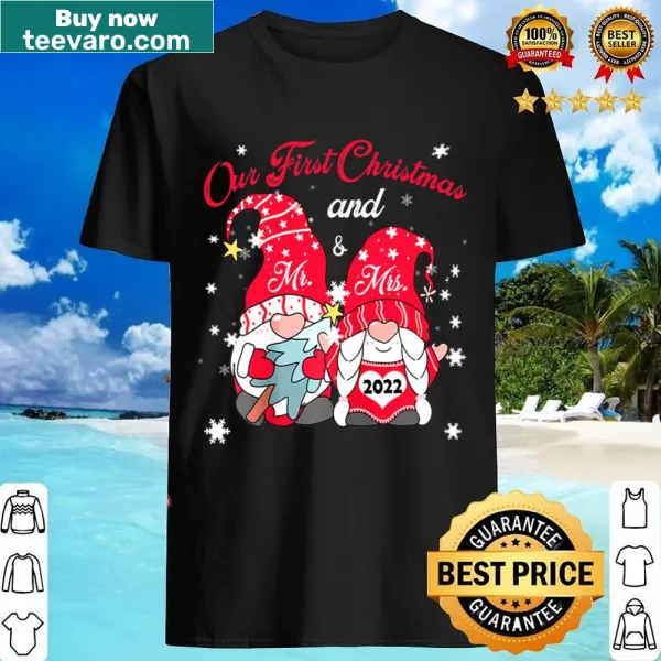 Couple gnomes Christmas shirt celebrating first Christmas together