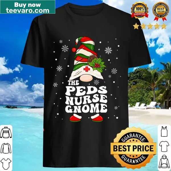 Cute cartoon gnome design for pediatric nurses during Christmas