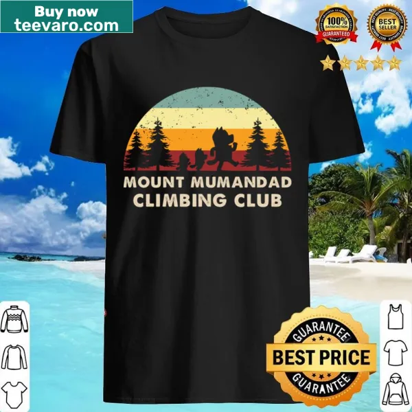 Vintage Mount Mumandad Climbing Club shirt with mountain graphic.