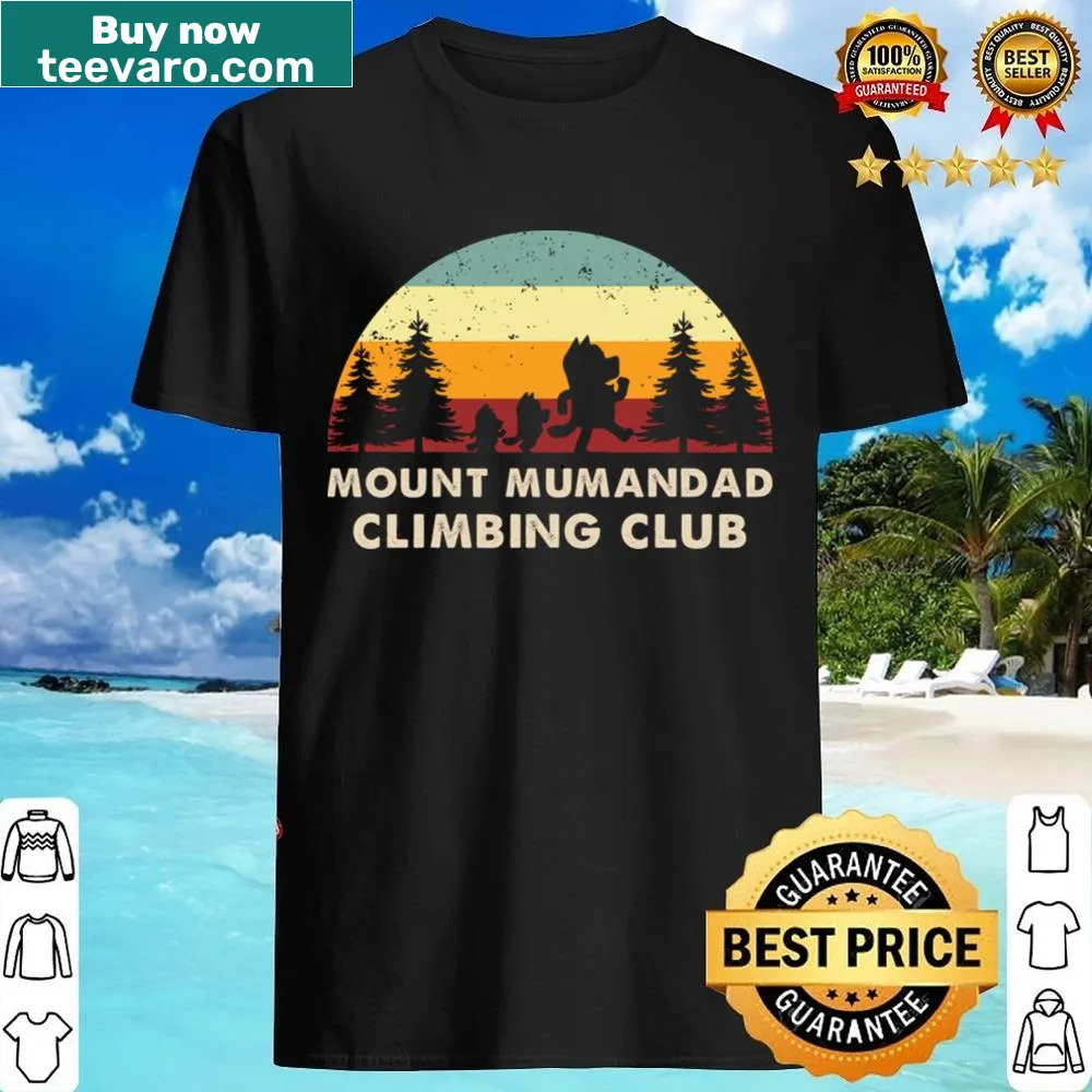 Vintage Mount Mumandad Climbing Club shirt with mountain graphic.