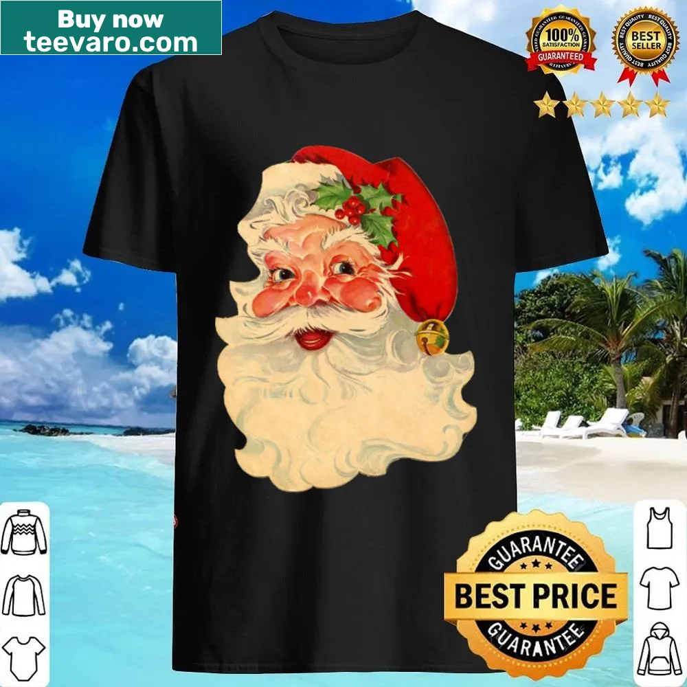 Festive Santa Claus Christmas shirt with cheerful design