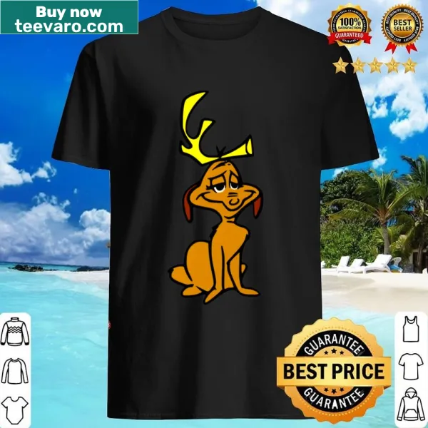 Charming illustration of Max the dog from the Grinch on a shirt