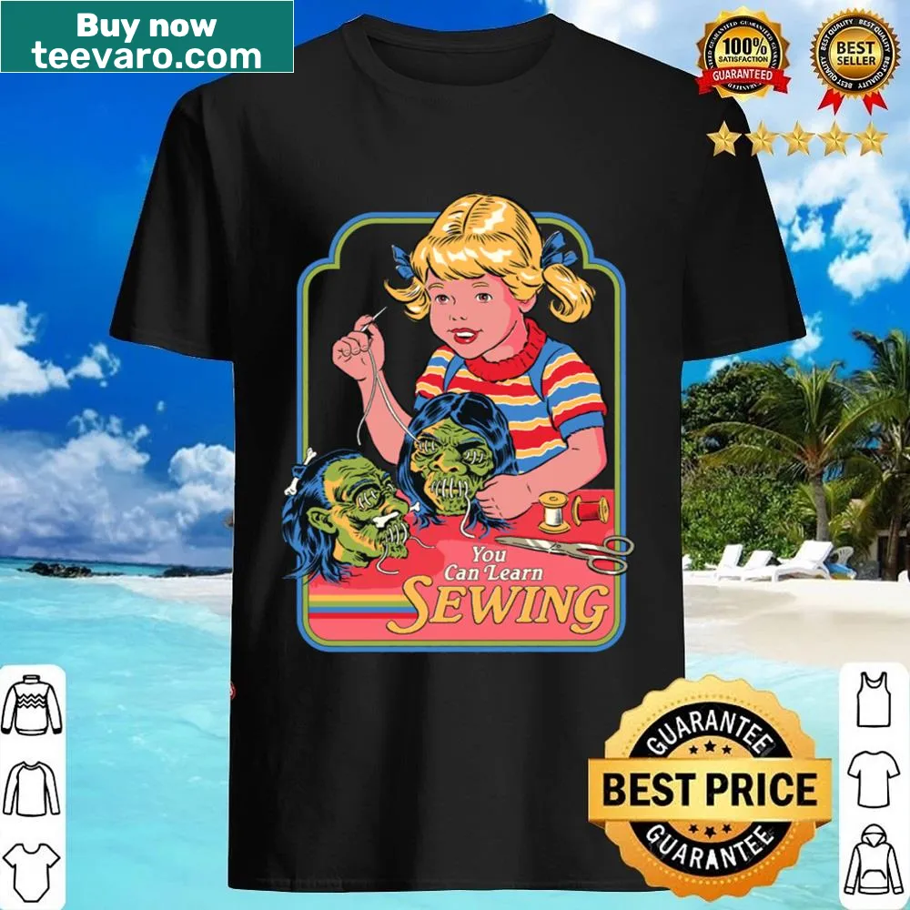 Inspirational shirt stating 'You Can Learn Sewing.'