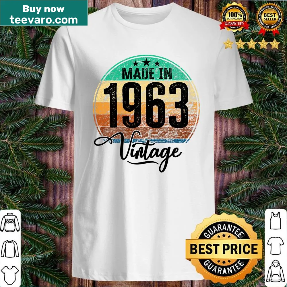 Vintage birthday shirt celebrating the year 1963