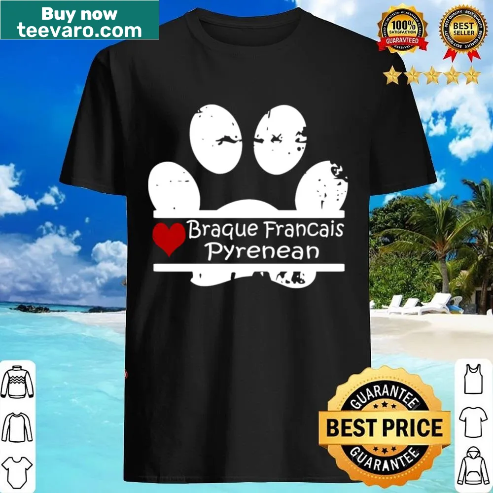Paw print design dedicated to Braque Francais Pyrenean dog