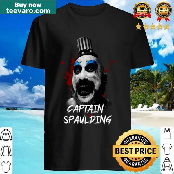 Horror-themed t-shirt featuring Captain Spaulding in a striking graphic