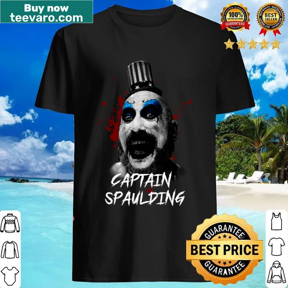 Horror-themed t-shirt featuring Captain Spaulding in a striking graphic