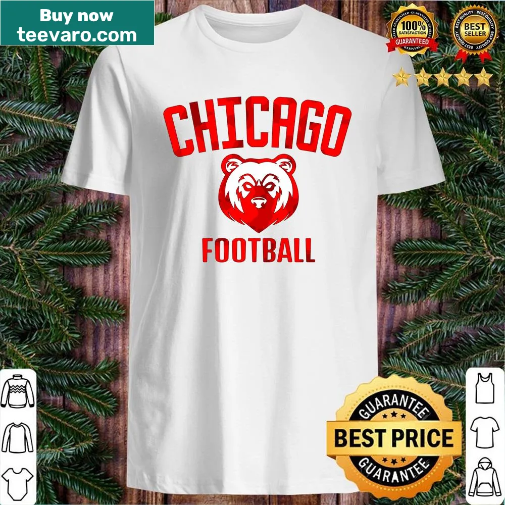 Fitted scoop shirt featuring Chicago Bears team name in bold typography