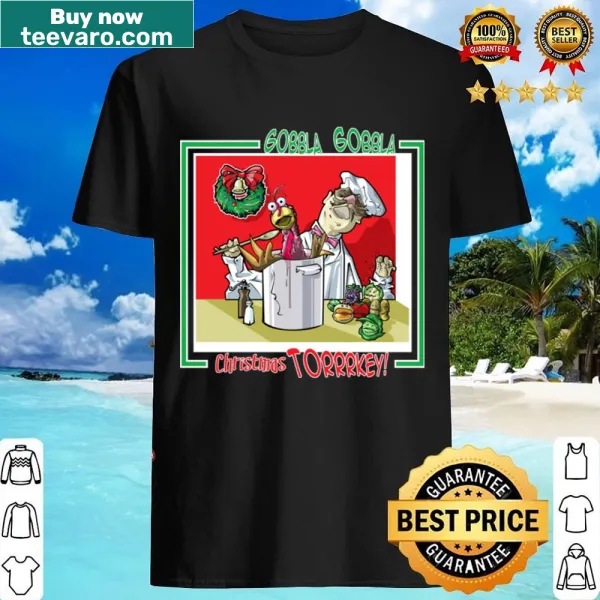 Christmas themed shirt featuring a cheerful chef graphic