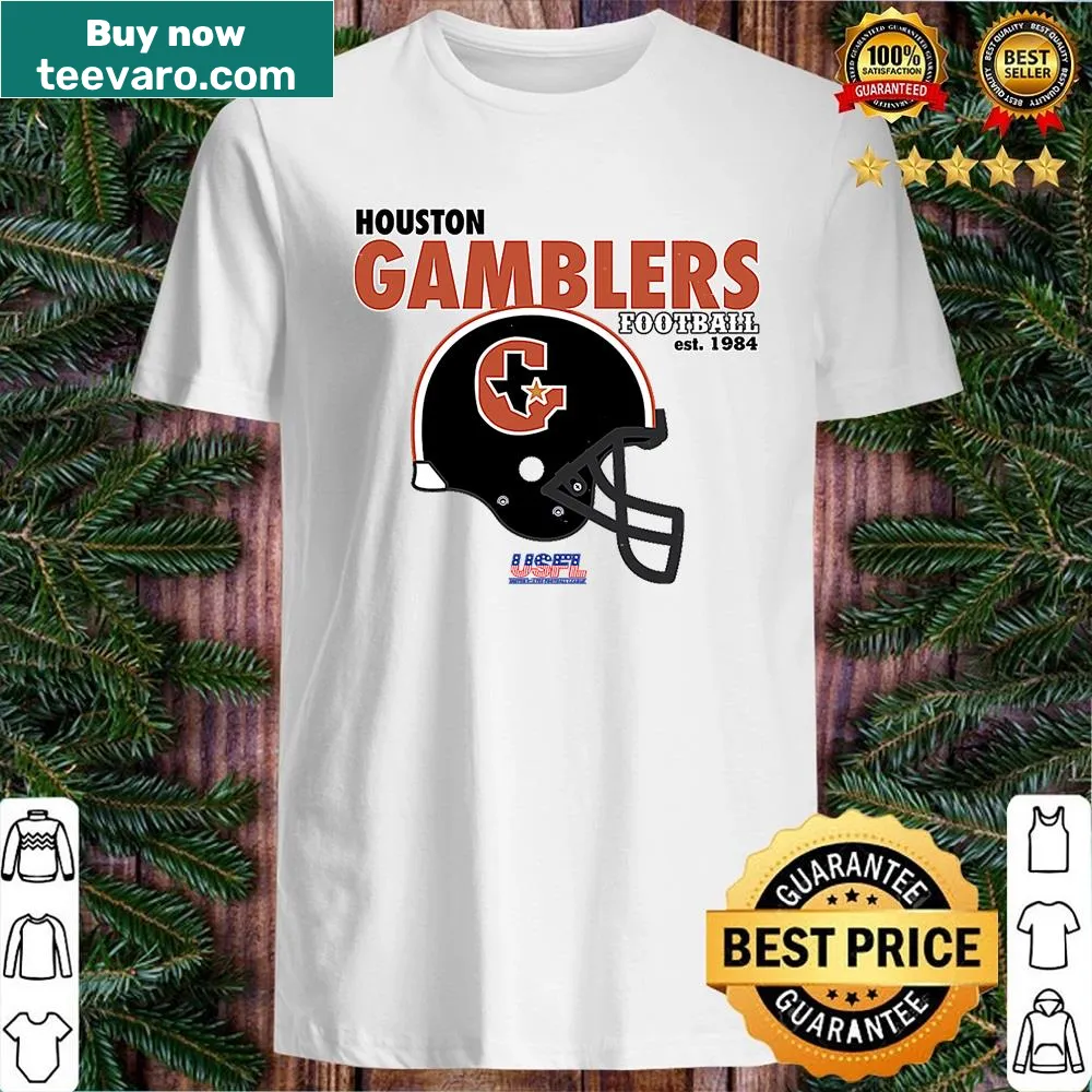 Vintage distressed Houston Gamblers graphic t-shirt