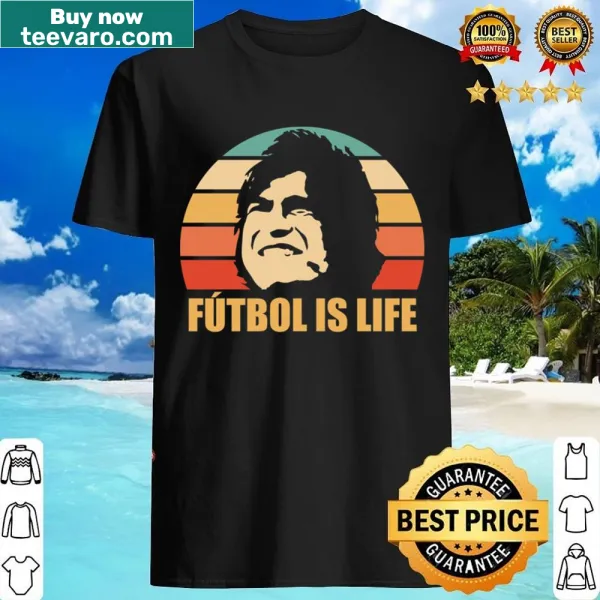Active shirt with 'Futbol Is Life' printed design