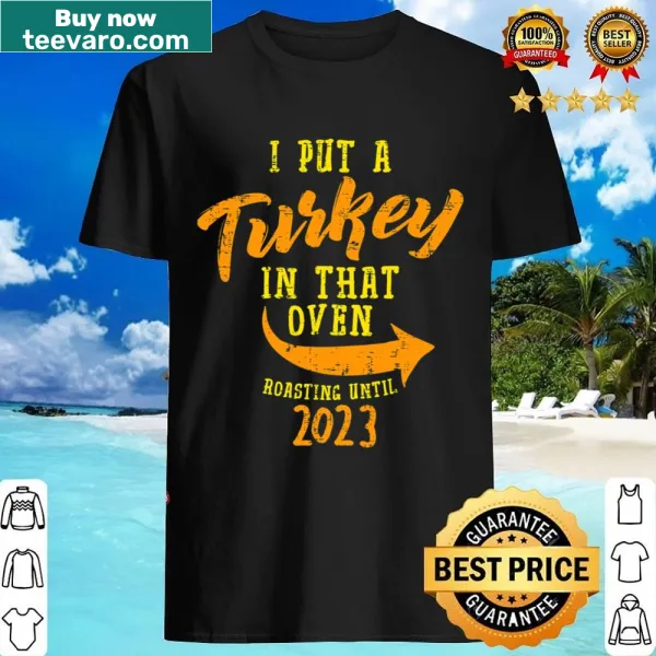 Funny Thanksgiving shirt for expectant dads about turkey