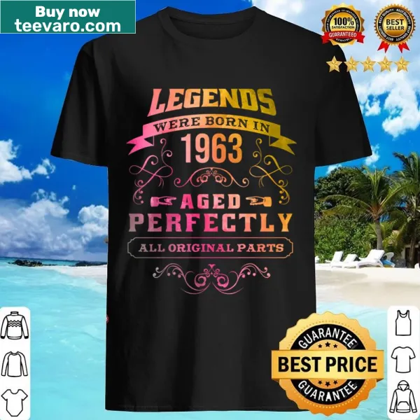 Watercolor design shirt celebrating legends born in 1963