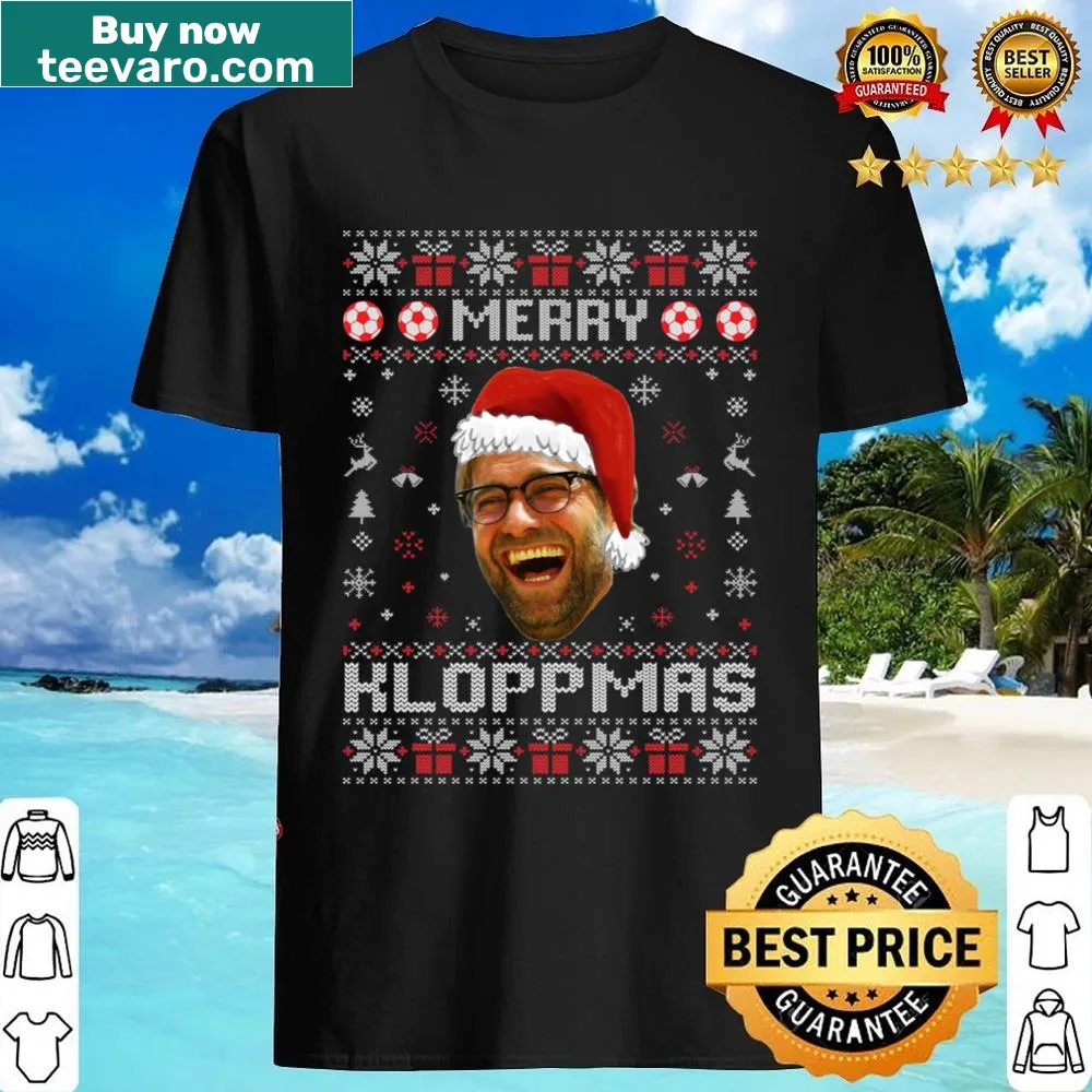 Cartoon Jurgen Klopp with Christmas lights design