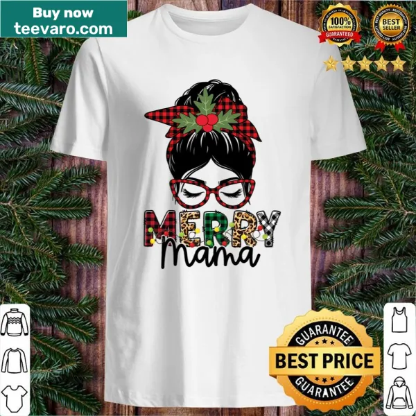 Merry Mama typographic design shirt