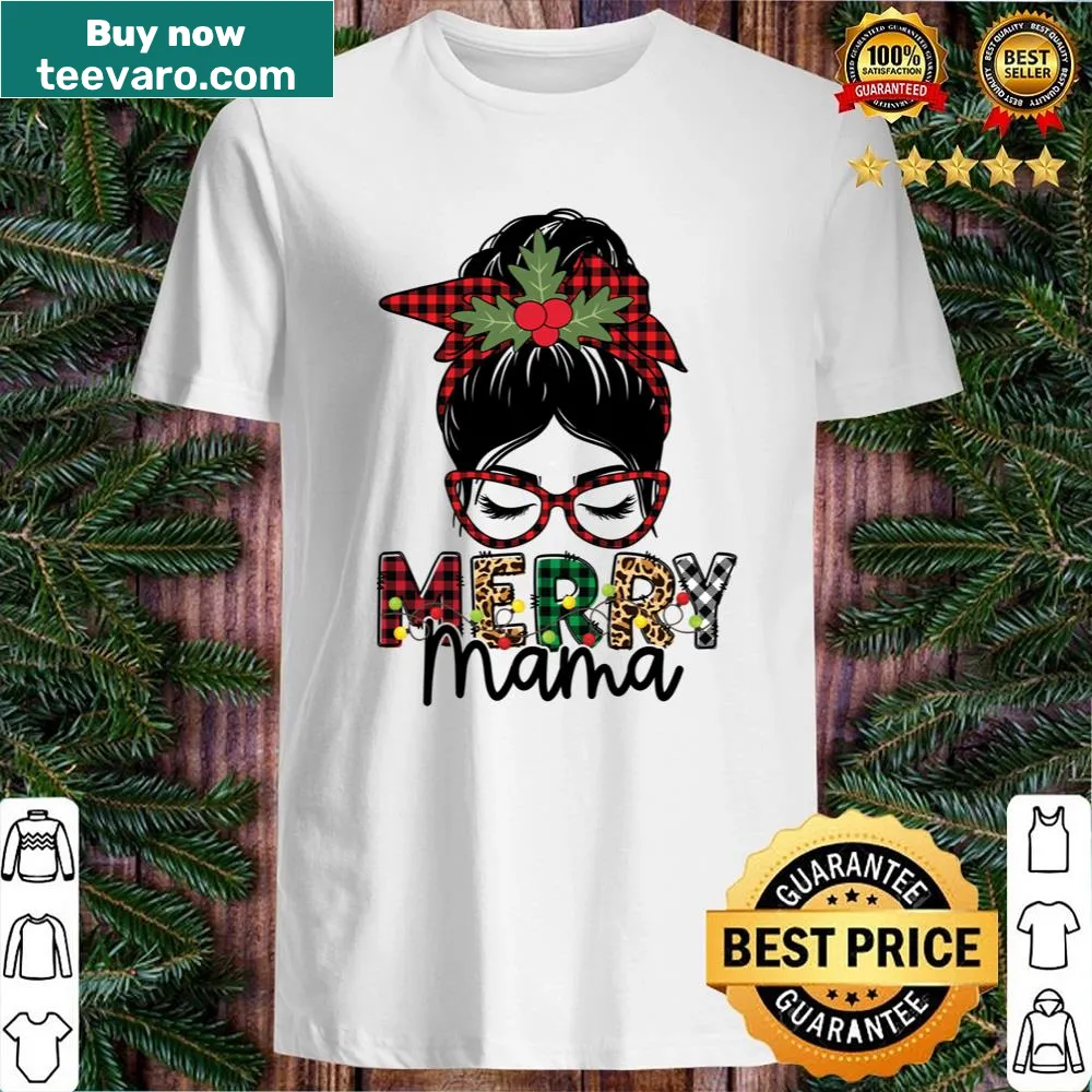 Merry Mama typographic design shirt