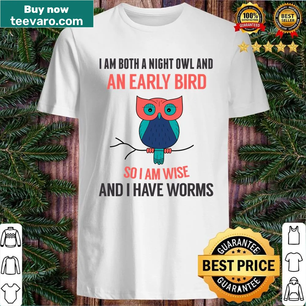 Funny shirt featuring a cartoon owl graphic for owl lovers.