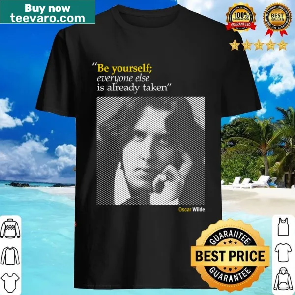 Shirt with Oscar Wilde's portrait and a creativity quote