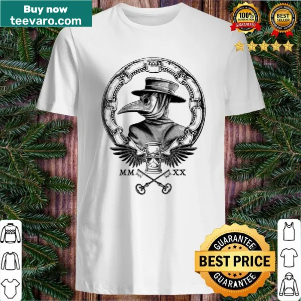 Illustration of a Plague Doctor on a t-shirt for history enthusiasts
