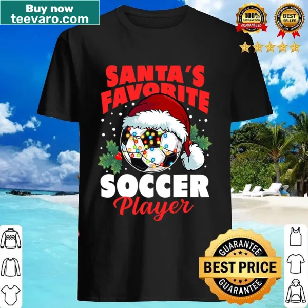Santa-themed soccer player graphic for kids