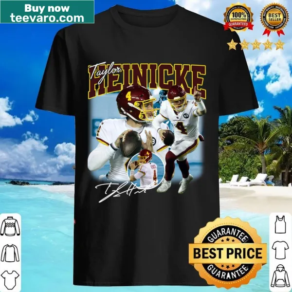 Vintage-style Taylor Heinicke football shirt with retro graphics