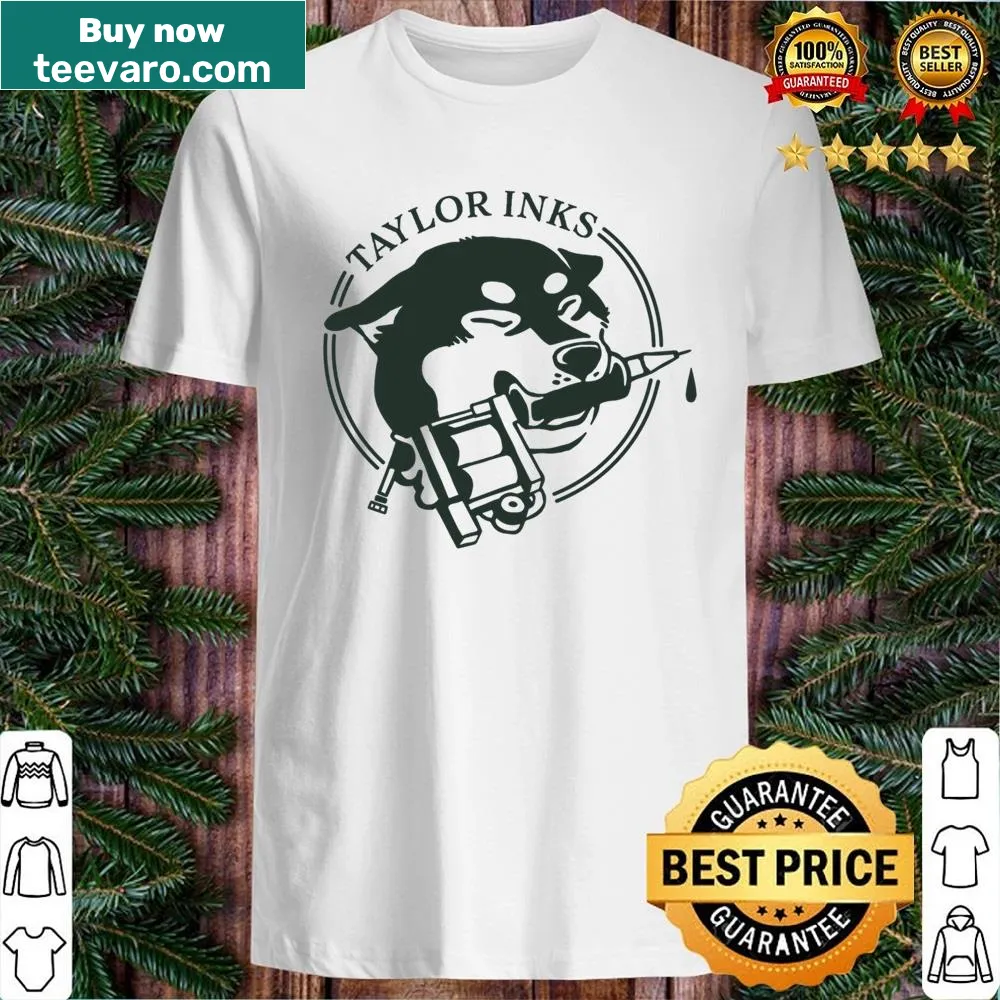 Minimalist dark green shirt with abstract typography design