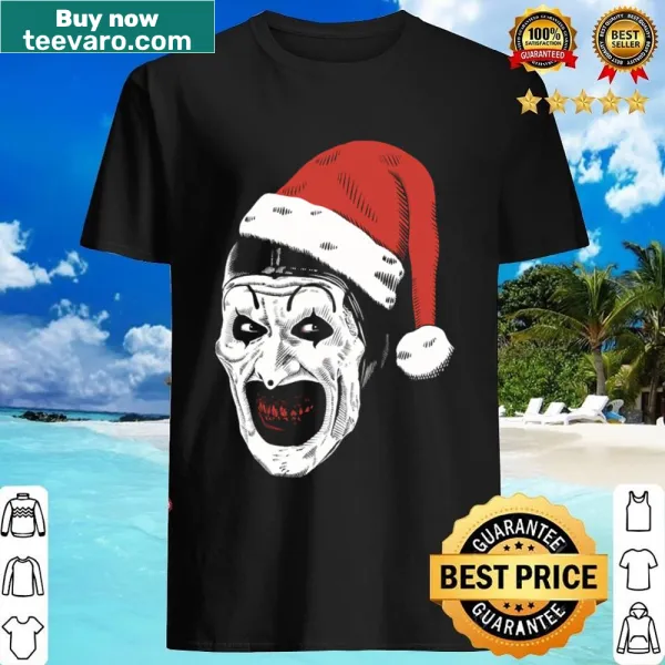 Edgy Christmas t-shirt featuring horror elements